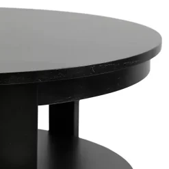 Best Kirklands Home Wood Round Ford Coffee Table Black
