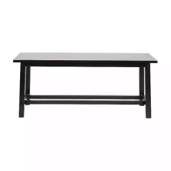 Discount Kirklands Home Wood Simple Farmhouse Bench Black