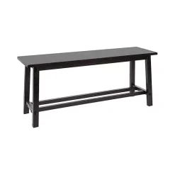 Discount Kirklands Home Wood Simple Farmhouse Bench Black