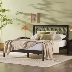 Best Kirklands Home Wood Spindle Headboard Queen Bed Black