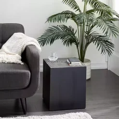 New Kirklands Home Wood Square Accent Table Black