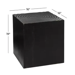 New Kirklands Home Wood Square Accent Table Black