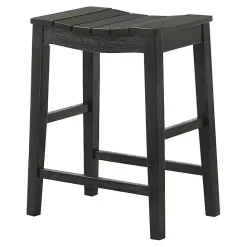 Best Kirklands Home Wood Whitcombe Counter Stools, Set of 2 Black