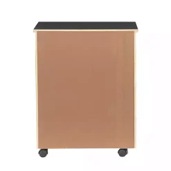 Clearance Kirklands Home Wood Wide 6-Drawer Cary Storage Cart Black