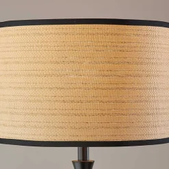 Discount Kirklands Home Woven Rattan Shade Bailey Floor Lamp Black
