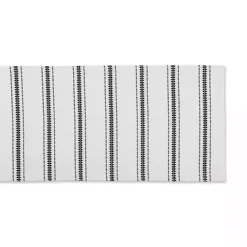 Sale Kirklands Home Zig Zag Dobby Stripe Table Runner, 72 in. Black