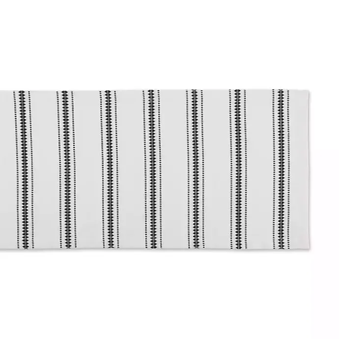 Sale Kirklands Home Zig Zag Dobby Stripe Table Runner, 72 in. Black