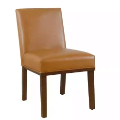 Outlet Kirklands Home Blair Carmel Leather Dining Chair Brown