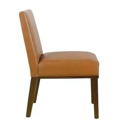 Outlet Kirklands Home Blair Carmel Leather Dining Chair Brown