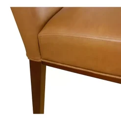 Outlet Kirklands Home Blair Carmel Leather Dining Chair Brown