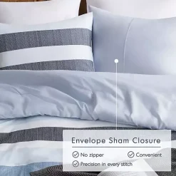 Online Kirklands Home Blake Blue Stripe 3-pc. King Comforter Set