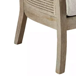 Kirklands Home Blake Cane Back Accent Chair Tan