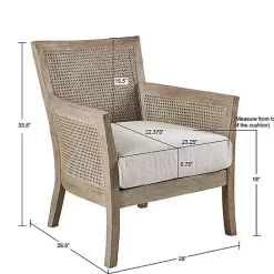 Kirklands Home Blake Cane Back Accent Chair Tan