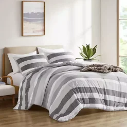Outlet Kirklands Home Blake Gray Stripe 2-pc. Twin/Twin XL Comforter Set