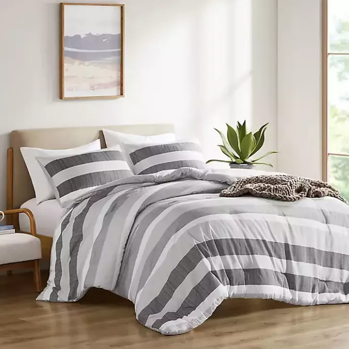Outlet Kirklands Home Blake Gray Stripe 2-pc. Twin/Twin XL Comforter Set