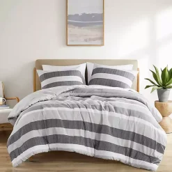 Outlet Kirklands Home Blake Gray Stripe 2-pc. Twin/Twin XL Comforter Set