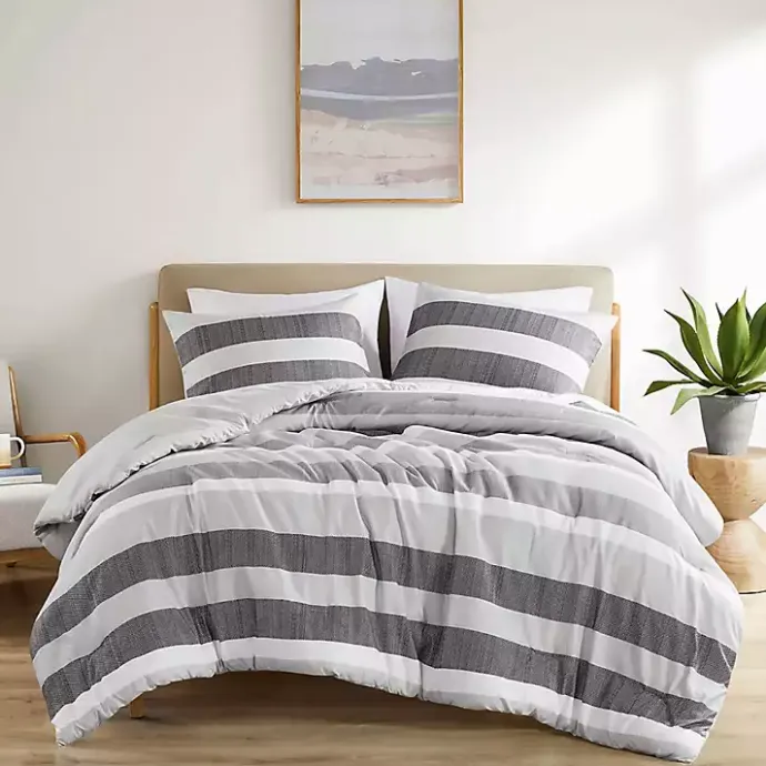 Outlet Kirklands Home Blake Gray Stripe 2-pc. Twin/Twin XL Comforter Set