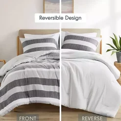 Outlet Kirklands Home Blake Gray Stripe 2-pc. Twin/Twin XL Comforter Set