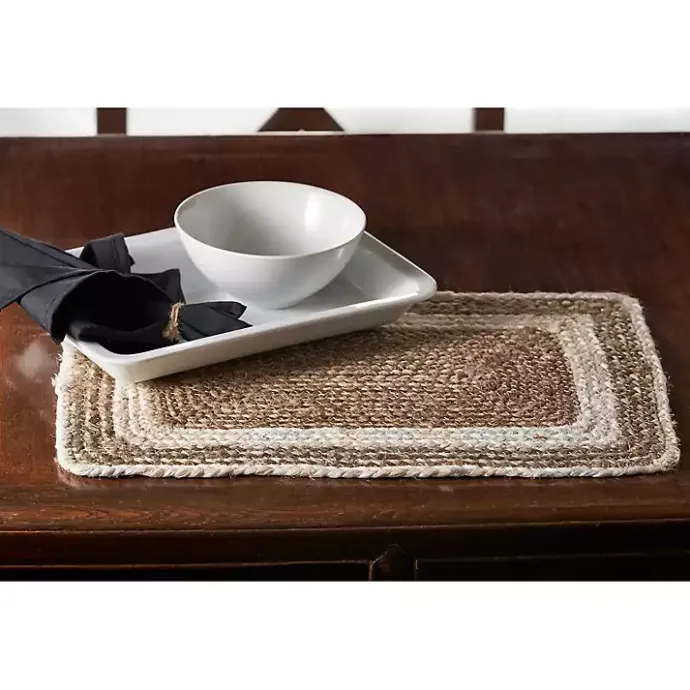 Clearance Kirklands Home Bleached Border Jute Placemats