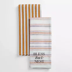 Outlet Kirklands Home Bless Our Nest Striped Kitchen Towels, Set of 2