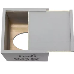 Discount Kirklands Home Bless You Wood Tissue Box Cover Gray