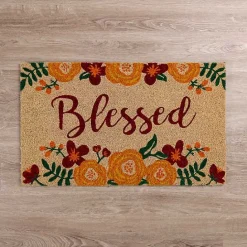 New Kirklands Home Blessed Fall Floral Doormat