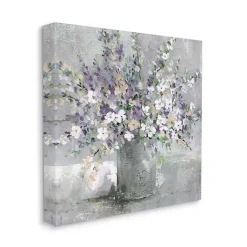 Kirklands Home Blossoming Aster Bouquet Canvas Print, 24x24 in. Gray
