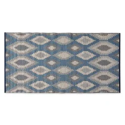Online Kirklands Home Blue & Gray Diamond Stripe Outdoor Area Rug, 3x6