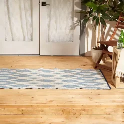 Online Kirklands Home Blue & Gray Diamond Stripe Outdoor Area Rug, 3x6