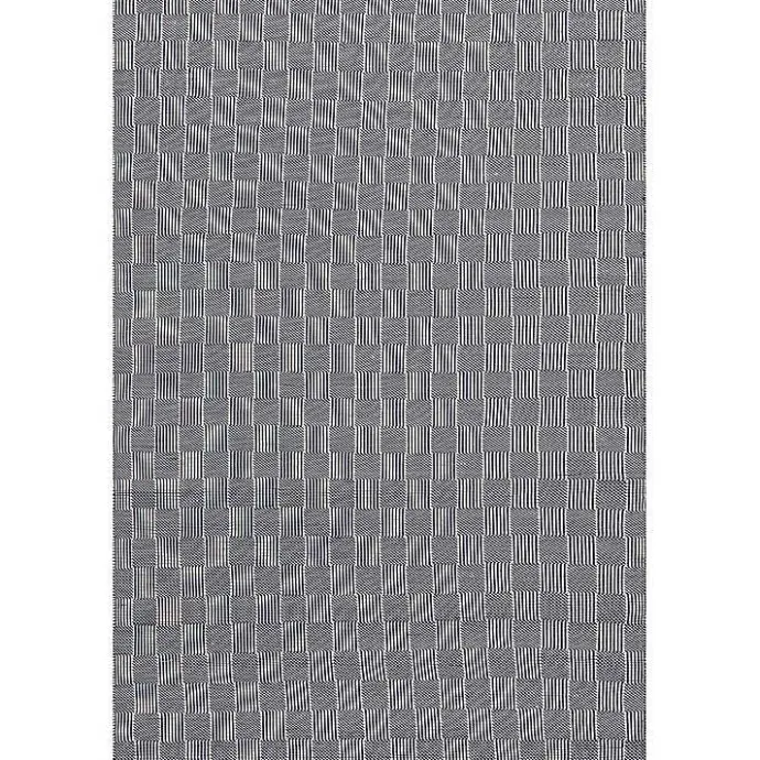 Clearance Kirklands Home Blue & Ivory Checkered Indoor/Outdoor Rug, 4x6