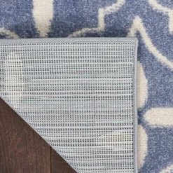 Best Kirklands Home Blue & Ivory Quatrefoil Indoor/Outdoor Rug, 8x10