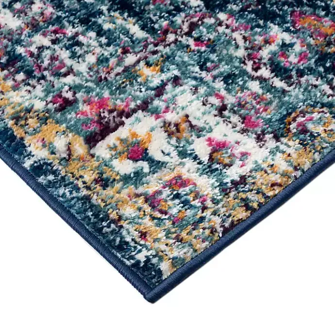 Online Kirklands Home Blue & Orange Boho Medallion Area Rug, 5x7