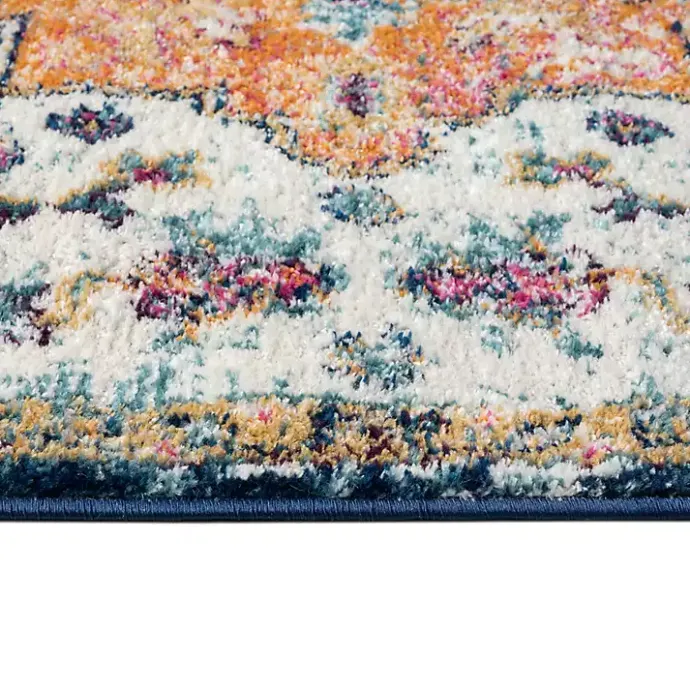 Online Kirklands Home Blue & Orange Boho Medallion Area Rug, 5x7