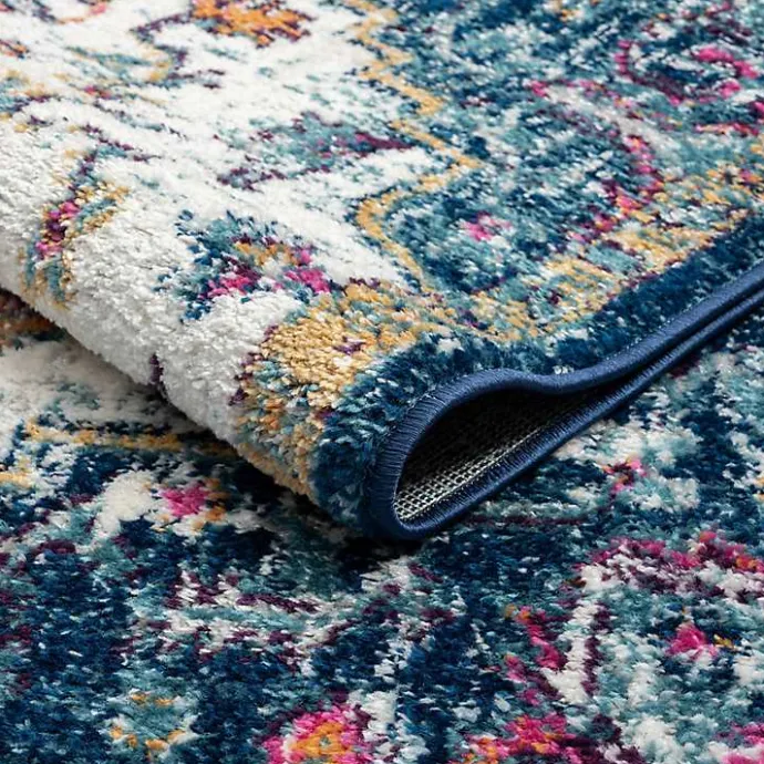 Online Kirklands Home Blue & Orange Boho Medallion Area Rug, 5x7