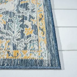 Hot Kirklands Home Blue & Orange Medallion Reversible Area Rug, 8x10