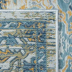 Hot Kirklands Home Blue & Orange Medallion Reversible Area Rug, 8x10