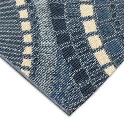 Clearance Kirklands Home Blue & White Circles Indoor/Outdoor Rug, 2x3