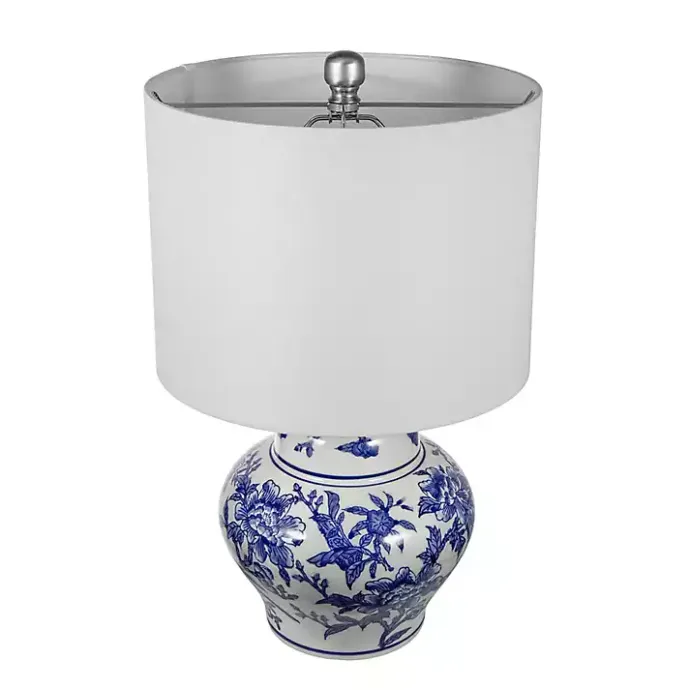 Sale Kirklands Home Blue & Floral Ceramic Table Lamp White
