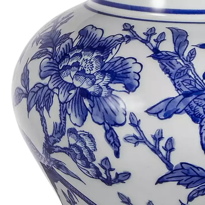 Sale Kirklands Home Blue & Floral Ceramic Table Lamp White