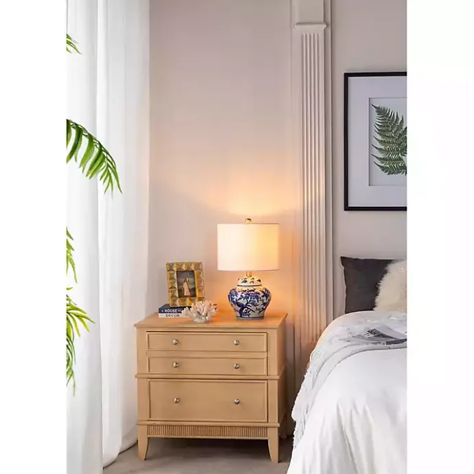 Sale Kirklands Home Blue & Floral Ceramic Table Lamp White