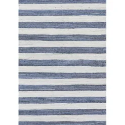 Sale Kirklands Home Blue & White Striped Indoor/Outdoor Rug, 4x6