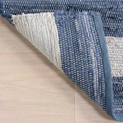 Clearance Kirklands Home Blue & White Striped Indoor/Outdoor Runner, 3x8