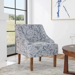 Hot Kirklands Home & White Swoop Accent Chair Blue