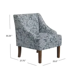 Hot Kirklands Home & White Swoop Accent Chair Blue