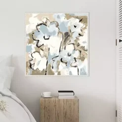 Online Kirklands Home Blue Abstract Floral Framed Canvas Art Print