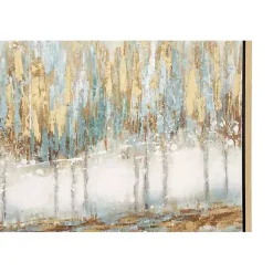 Outlet Kirklands Home Blue Abstract Trees Framed Canvas Art Print