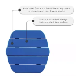 Hot Kirklands Home Acacia Wood Outdoor Adirondack End Table Blue