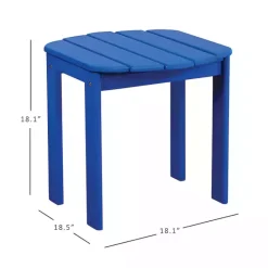Hot Kirklands Home Acacia Wood Outdoor Adirondack End Table Blue