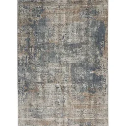 Hot Kirklands Home Blue and Beige Tally Textured Area Rug, 3x5
