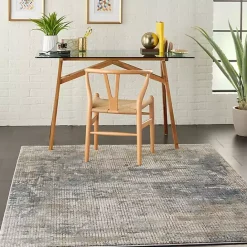 Hot Kirklands Home Blue and Beige Tally Textured Area Rug, 3x5